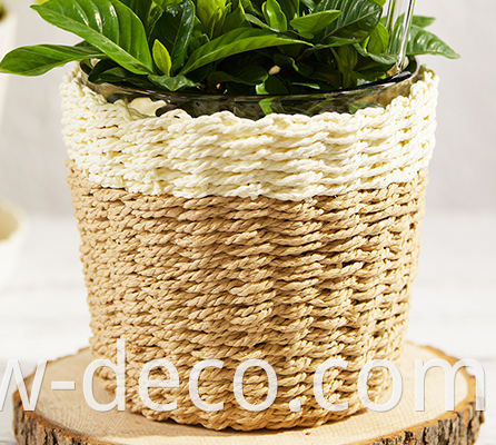 rattan wrapped glass